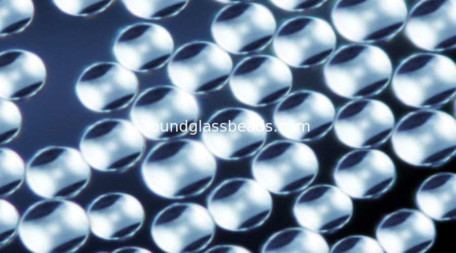 Uniform Size 1.50Nd Solid Glass Beads Reflective 1300N Compressive Strength